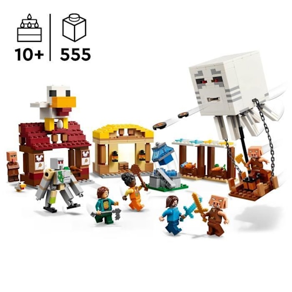 LEGO Minecraft 21273 Ghasts attacker byn - Spel för pojkar från 10 år