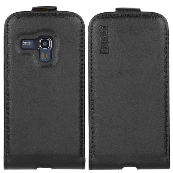 Mumbi Läder Flip Fodral till Samsung Galaxy S3 Mini Svart