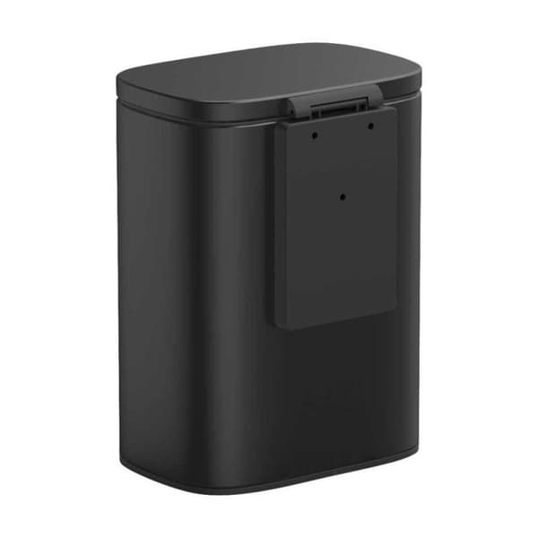 Väggmontable mattsvart soptunna "Sare" - 5 L