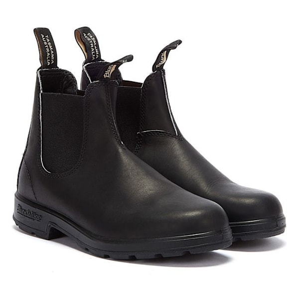 Chelsea Boots - Blundstone - 500/510 Classic - Svart läder - Platt elastik - Medelhöjd Svart 37