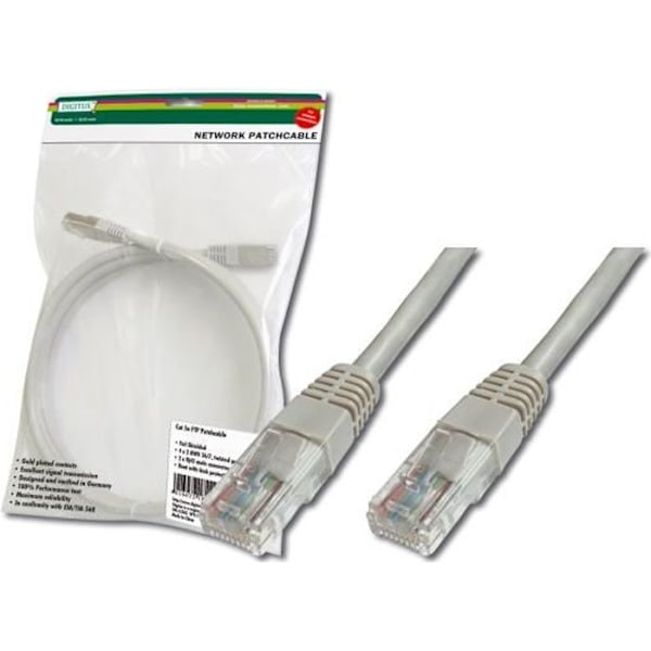 Premium RJ45 patchkabel - DIGITUS - CAT 5e - 30 m - Grå