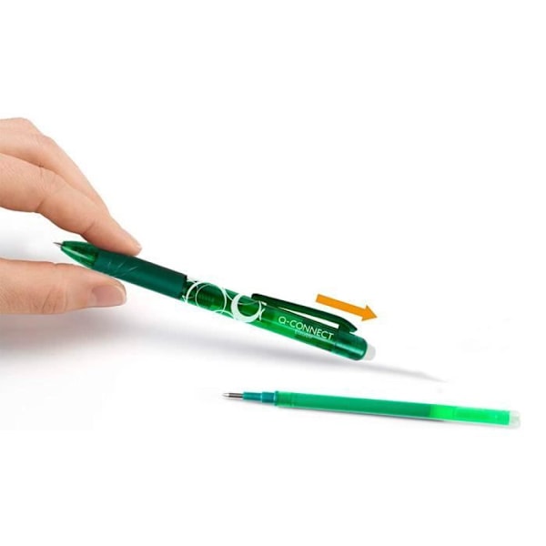 Grön Q-CONNECT raderbar rollerball - set om 3 Grön
