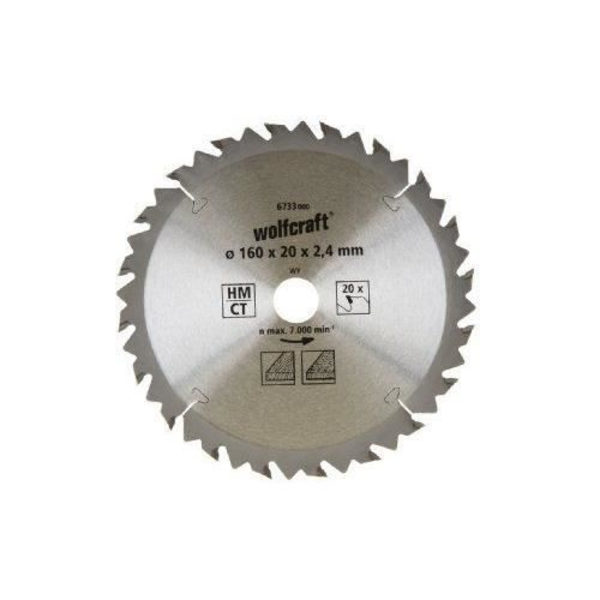 Cirkelsågblad - WOLFCRAFT - CT 20 tänder - Ø160x20mm Metall