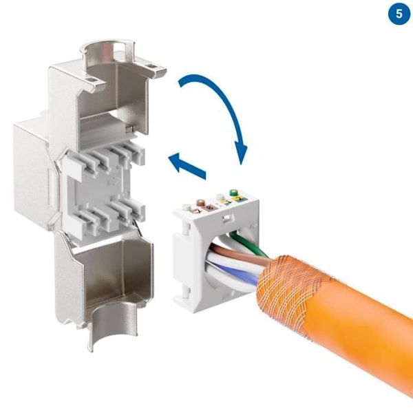 Modul Keystone - DELEYCON - CAT6a MINI - 10 Gbit/s - 500 MHz - Silver