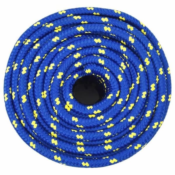 152458 vidaXL Båtvaft Blå 12 mm 25 m Polypropylen blå