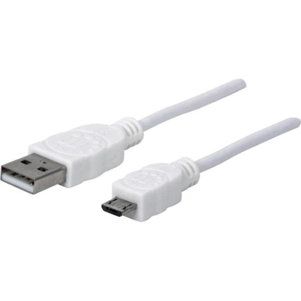 USB-anslutningskabel - Manhattan - Typ A hane - Micro-B hane - 1 m - Svart