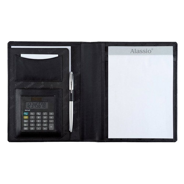 Set för skrivbord Alassio - 43008-1 - Bormio Brevpapper i svart läder Format DIN A5