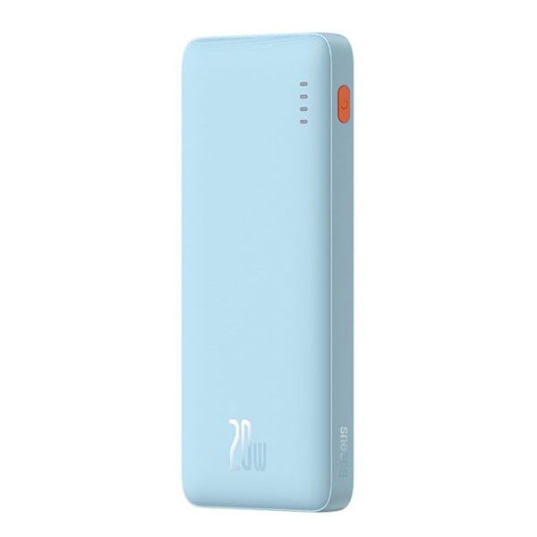 Extern USB-batteri, Typ-C, Micro-USB, 20W, 10000mAh + Typ-C-kabel - Baseus Airpow (P10022801313-00) - Galaxblå