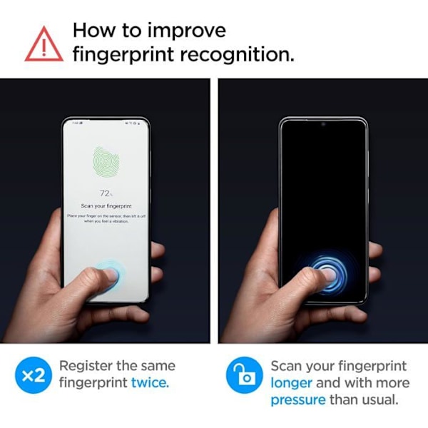 [2-pack] Skärmskydd i härdat glas för Samsung Galaxy S24 Spigen Glas.tR EZ Fit Transparent