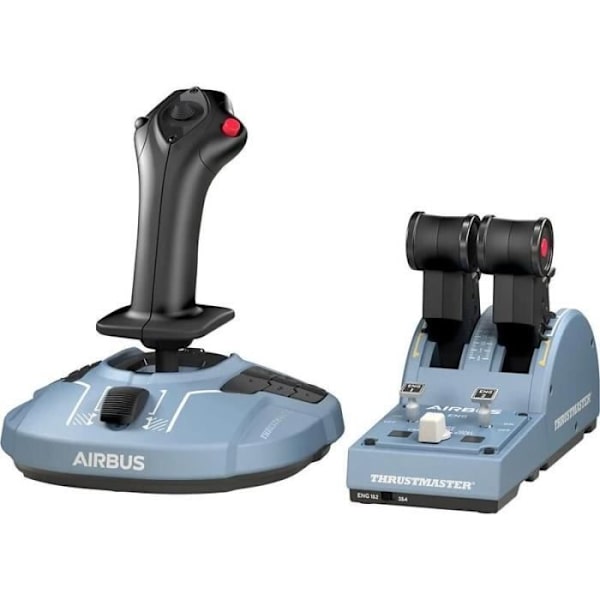 THRUSTMASTER Joystick TCA Officer Pack Airbus Edition: Ergonomisk kopia av Airbus Mini-stick och Quadrant Svart