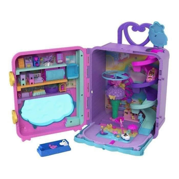 Polly Pocket®-Polly Pocket® Pollyville® resväska Set HKV43 Flerfärgad
