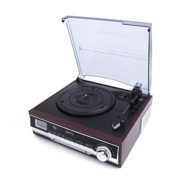 Platin vinyl - Camry - CR 1168 - Bluetooth - Inspelning - FM-radio svart och brun
