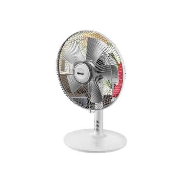 Ventilator - UNOLD - Silverline 86810 - Vit/Silver - Elegant Design - Tyst vit/silver