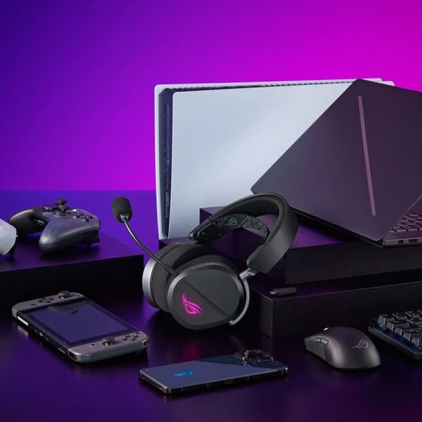 Spelheadset - Asus - ROG Pelta - Trådlöst - Aura Sync RGB-belysning - 60h batteritid