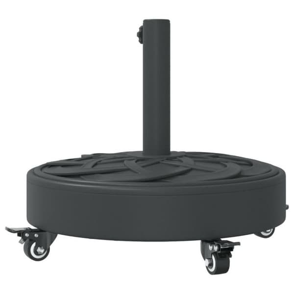 Parasolbas med hjul för master Ø38 48 mm 27 kg rund