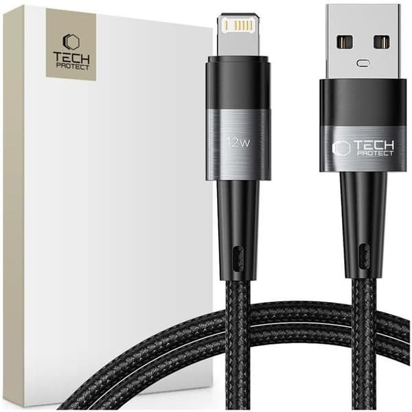 Câble Lightning Tech-Protect 12 W 2,4 A För Iphone 100 Cm Innovativ Grå