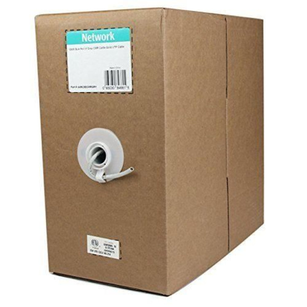 StarTech Cat5e UTP Single Strand Flame Retardant (CMR) Nätverkskabel Bulk - 1000ft Grå - RJ45 Ethernet-sladd - Patchkabel
