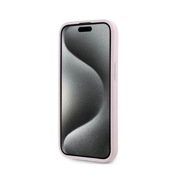 Karl Lagerfeld Diagonal Quilted Script - Fodral för iPhone 14/15/13 (Rosa) Rosa