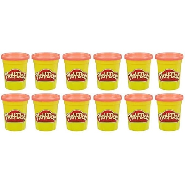 PLAY-DOH modelllera - 12 burkar à 112g, röd färg