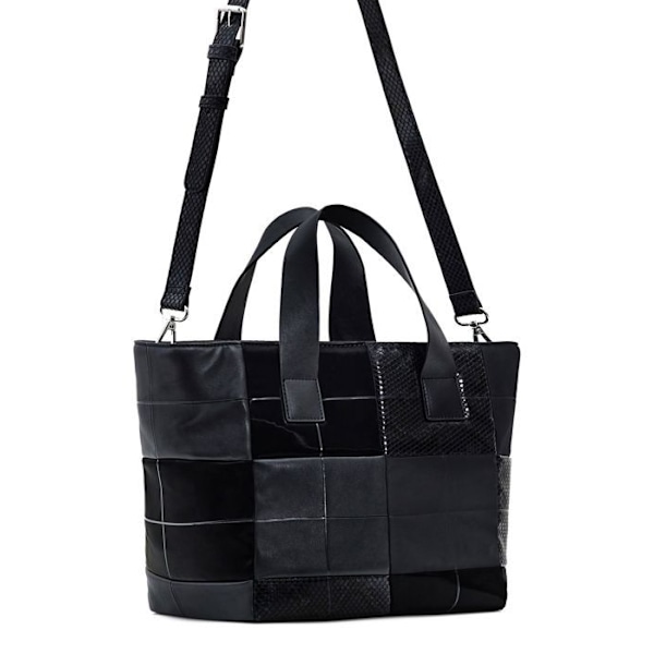 Axelväska - Desigual - Damas Valdivia - Svart - 24,5x27x16 cm - Avtagbar axelrem svart
