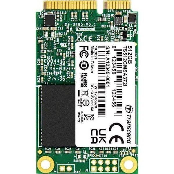 Transcend MSA372I mSATA 512 GB Serial ATA III MLC NAND () - TS512GMSA372I