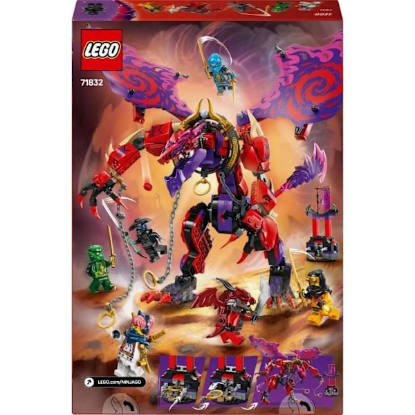 LEGO NINJAGO 71832 Croc-de-tonnerre: kaosdraken - Byggset från 8 år Flerfärgad