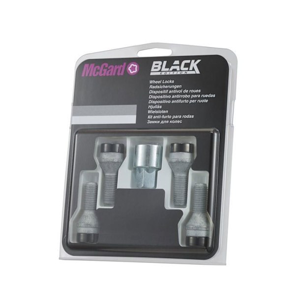 McGard 27215SUB Låssystem för hjul och däck med konisk sätthuvud SW17 Gänga M12 x 1,25 Längd 30,5 mm (Svart)