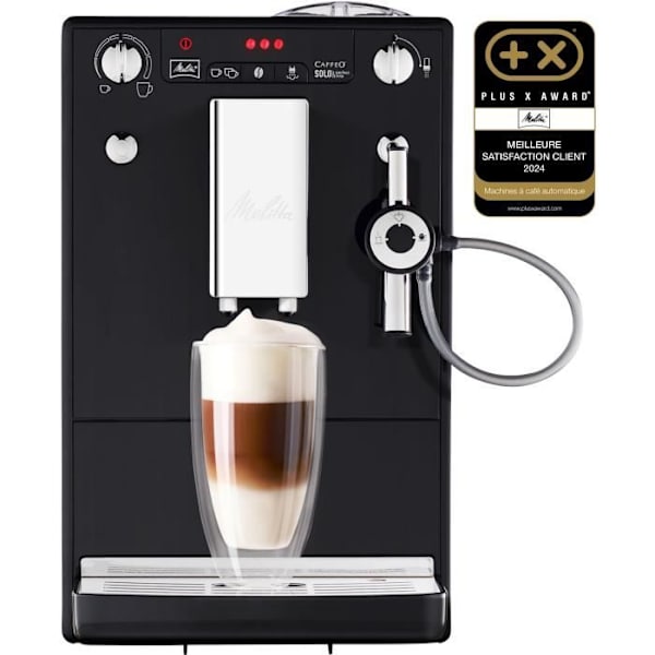 MELITTA Solo & Perfect Milk Bean Grinder Kaffemaskin - Svart - Espresso - Auto Cappuccinatore - 15 barer Svart