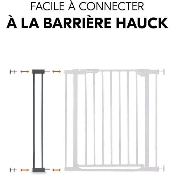 Förlängning Säkerhetsbarriär - Hauck - 21 cm - Grå - Lätt Montering Grå