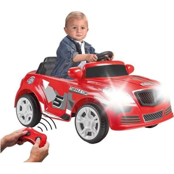 12V Twinkle Car R/C Elbil - Röd - FEBER Blinka bil