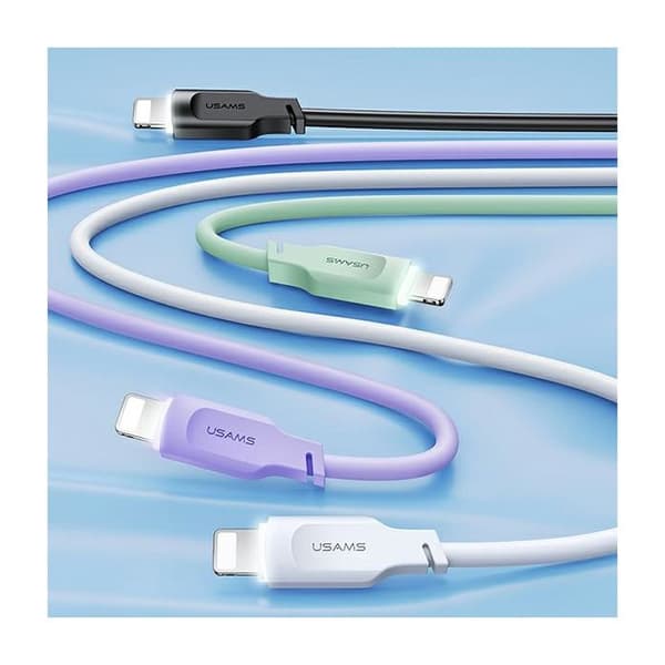 Laddkabel Svart Lightning USAMS 1m