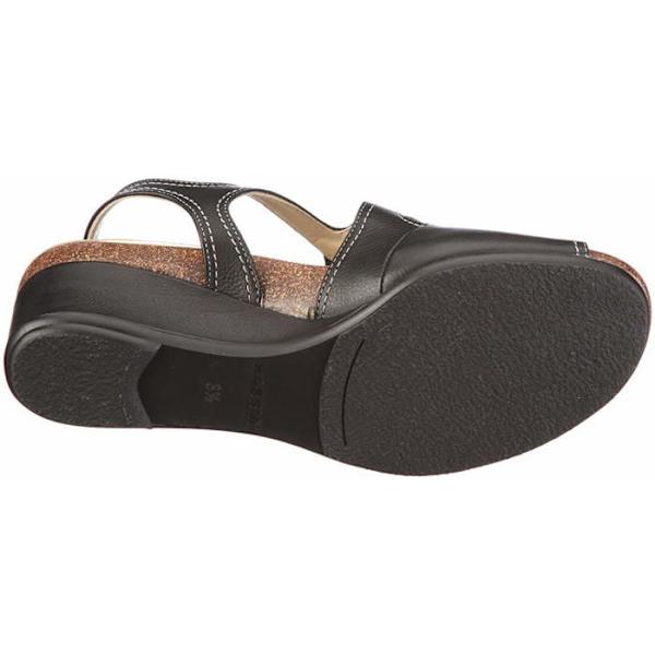 Sandal - barfota Hassia Siena Weite H 1-304021-0100, Modesandaler för kvinnor Svart 36 2/3