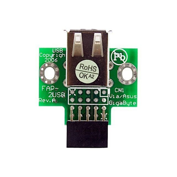 Intern USB 2.0-adapter - STARTECH - 2x USB A till moderkortskontakt - F/F - 1 x IDC hona - 2 x Typ A
