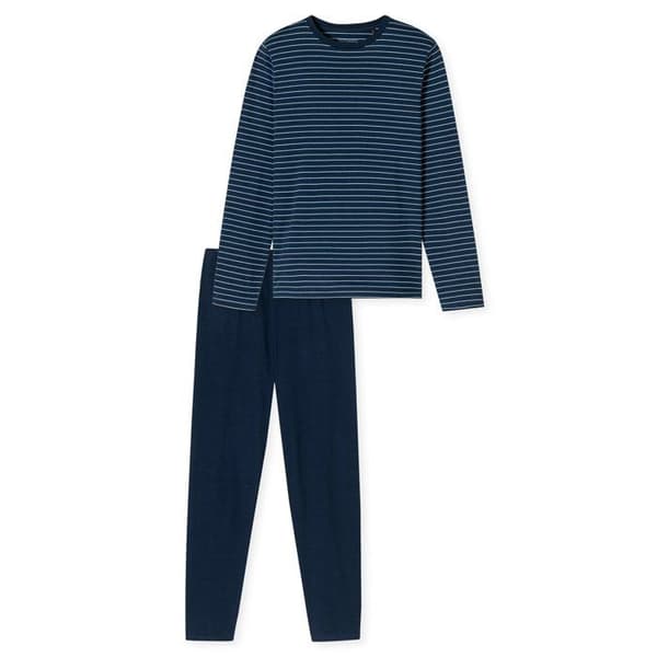SCHIESSER Pyjamas för män - ,,Casual Essentials lång Mörkblå jag