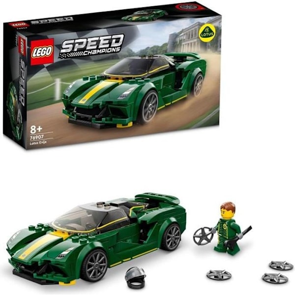 LEGO® 76907 Speed Champions Lotus Evija racerbil, nedskalad leksak med minifigur för racerförare, barnleksak Flerfärgad