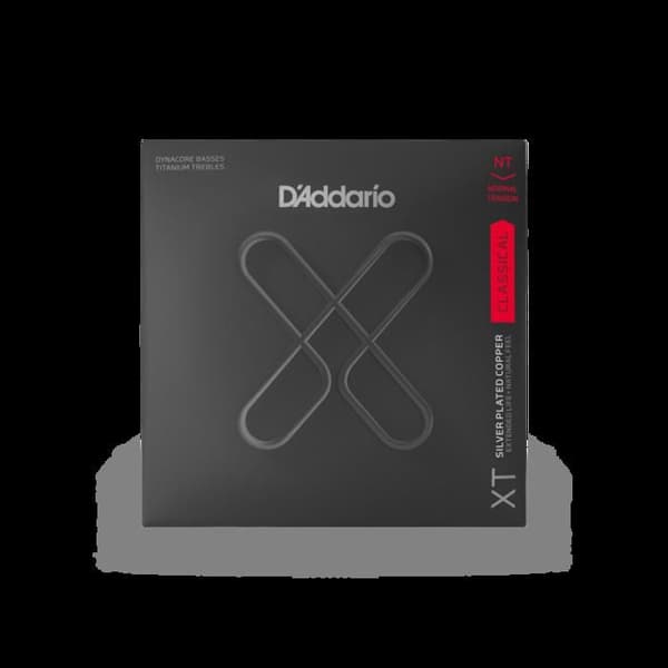 Strängar för klassisk gitarr - D'Addario - XTC45TT - Titan - Normal spänning - Långvarig beläggning guld-