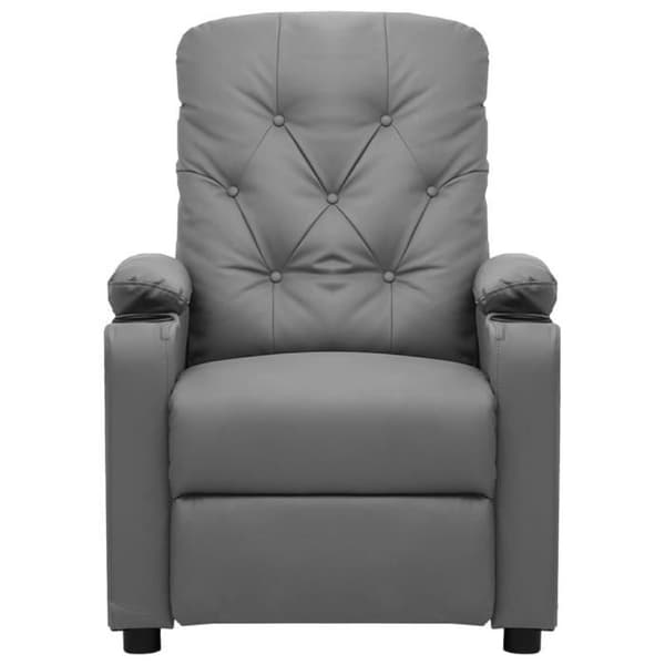 vidaXL Grå Leatherette Fåtölj