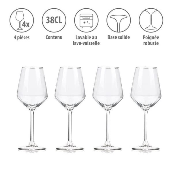 alpina Vinglas Vit - Set 38cl Transparent