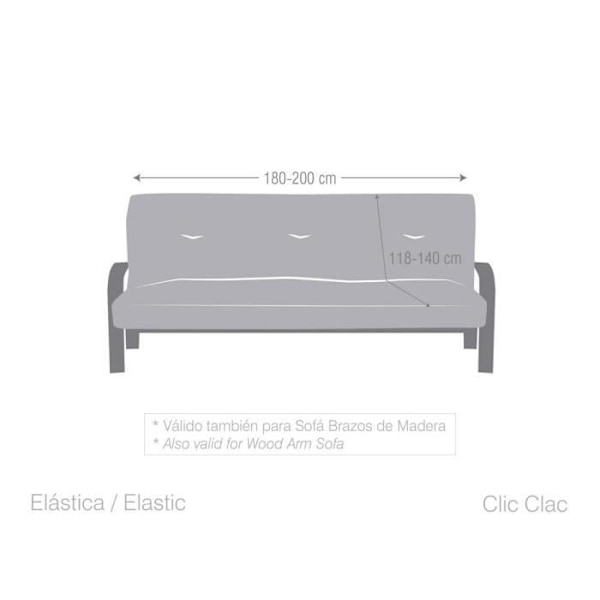 Clic clac sofföverdrag Ulises färg 08-röd