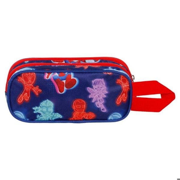 Trousse Dubbel 3D - Marvel Spiderman Glöd - Blå - One Size Blå
