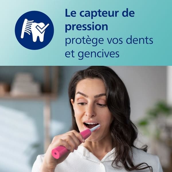Elektrisk tandborste - Philips - Sonicare 4100 - Rosa - 2 lägen - Trycksensor Ros