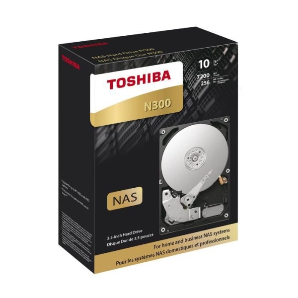 Toshiba N300 Hårddisk 10000GB SATA-hårddisk - Hårddiskar (3,5", 10000 GB, 7200 RPM, SATA, 256 MB, hårddisk)