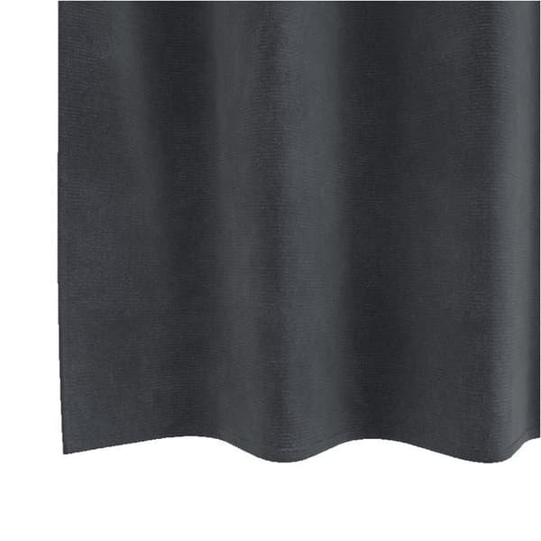 Ljusgrå gardin med öljett 140 x 175 cm polyester - 1 panel Ljusgrå