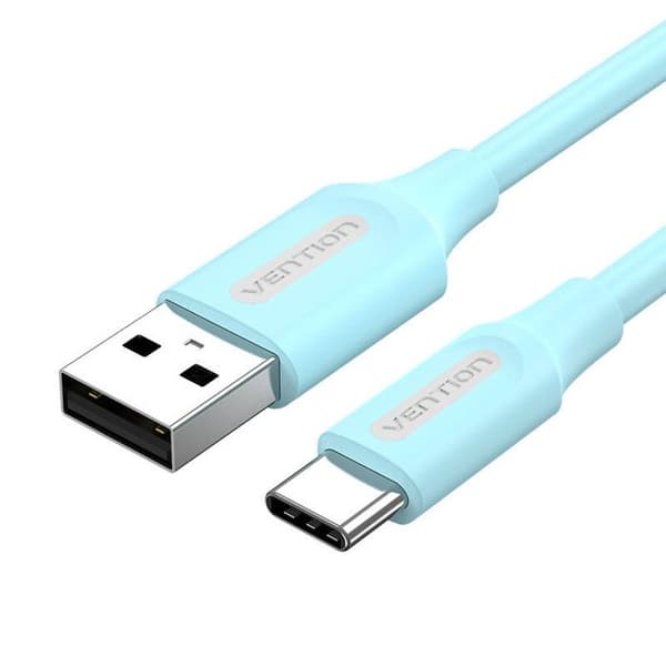 USB 2.0 A till USB-C - VENTION - COKSF - 3A - 1 m - Ljusblå