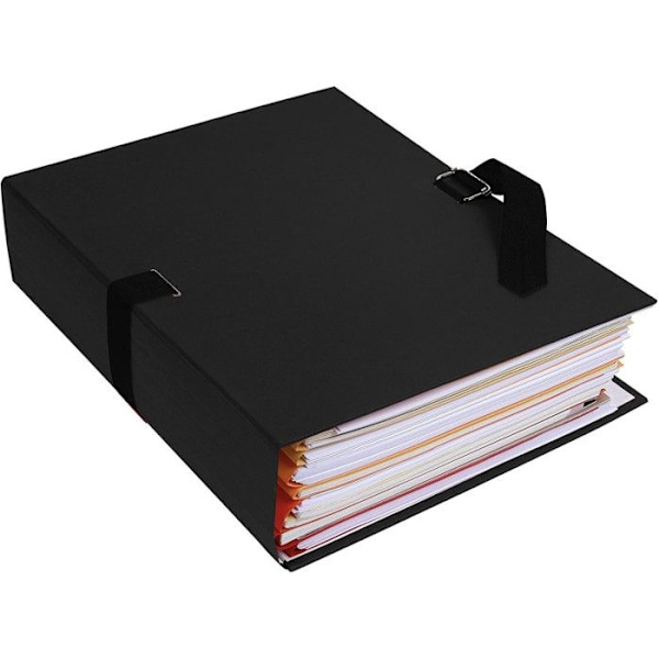Expanderbar baksida - EXACOMPTA - Svart - Format 24x32cm - Kapacitet 1000 ark Svart