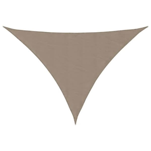 vidaXL Solskyddsduk Oxford triangulär 4x5x6,4 m taupe 135459