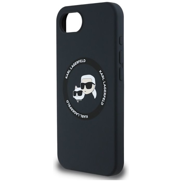 Coque MagSafe i silikon Karl Lagerfeld för iPhone 16e (svart) svart