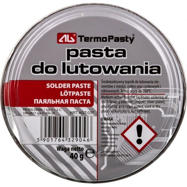Oxygenflaska för svetsning - gaspatron för svetsning Ag termopasty - AGT-037 - Lödpasta 40g ()