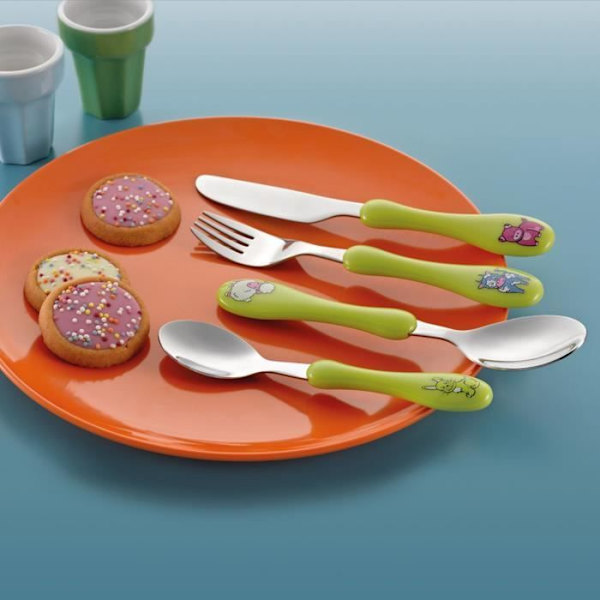 AMEFA Set med 4 bestick i tub Child Range - Anisgrön Anis