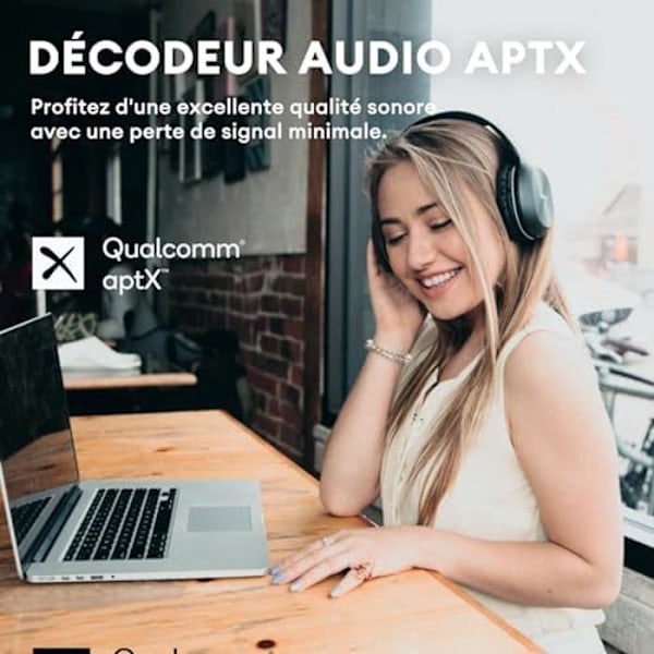 Bluetooth-hörlurar - Edifier - W800BT Plus - CVC™ 8.0 - 55H Batteritid - Svart